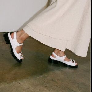 Rachel Comey Leather Iconic White Chunky Sole Adams Sandal US 7
